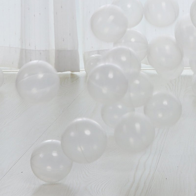 PlayMaty Clear Ball Pool Pit Balls - 100pcs Phthalate Free BPA Free Plastic Ocean Balls for Kids Fun Toys for Playhouse Play Tent Playpen Pool (Î¦2.16) - Image 5